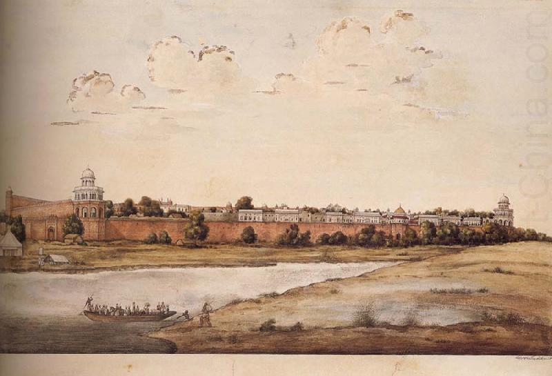 East Side of the Royal Palaces in the Fort,Shahjahanabad, unknow artist